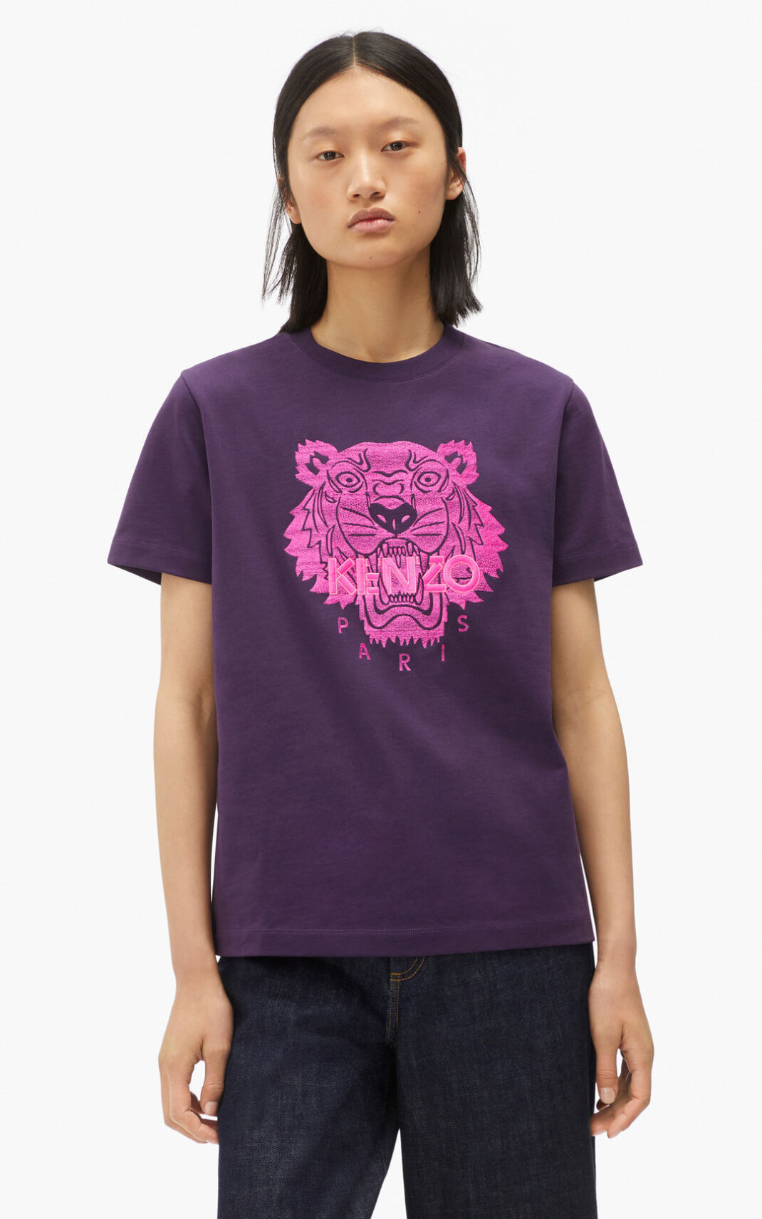 Camisetas Kenzo Loose Tiger Mujer Moradas - SKU.9624508